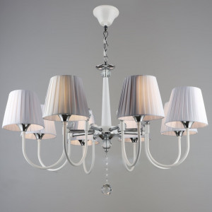 Люстра класична для вітальні Sirius B NH5263/8 WT+CR Люстра класична для вітальні Sirius B NH5263/8 WT+CR