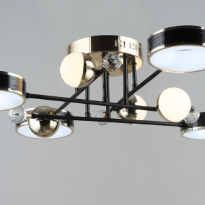 Люстра світлодіодна акрилова Sirius B YH1101/4+4 BK+FGD