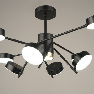 Люстра світлодіодна акрилова Sirius B N4182/8 112W BK