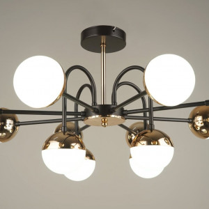 Люстра світлодіодна акрилова Sirius B N4184/12 BK+FGD