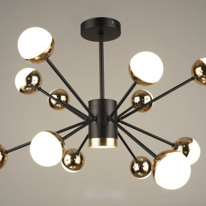 Люстра підвісна світлодіодна Sirius B N4187/12 BK+FGD