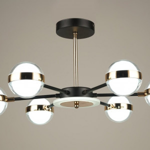 Люстра світлодіодна у вітальню Sirius B N4543/6 BK+FGD
