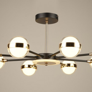 Люстра світлодіодна у вітальню Sirius B N4543/8 BK+FGD