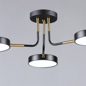 Люстра стельова світлодіодна Sirius B N6341/3 BK+COP