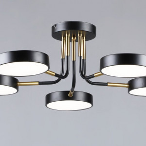 Люстра стельова світлодіодна Sirius B N6341/5 BK+COP