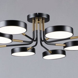 Люстра стельова світлодіодна Sirius B N6341/8 BK+COP