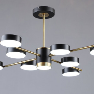 Люстра світлодіодна в стилі лофт Sirius B N6369/8 COP+BK