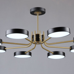 Люстра світлодіодна в стилі лофт Sirius B N6371/8 BK+COP