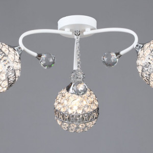 Люстра на кухню Sirius B N6422/3 WT+CR на 3 плафони