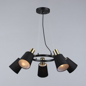 Люстра підвісна в стилі лофт Sirius B N6597/5H BK+AB