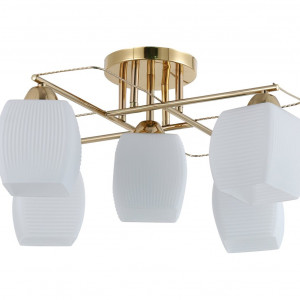 Люстра стельова Sirius 07003/4+1 GD на 5 плафонiв