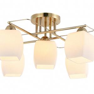 Люстра стельова Sirius 07003/4+1 GD на 5 плафонiв