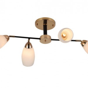 Люстра стельова Sirius 07086/4 GD+Matte black на 3 плафона