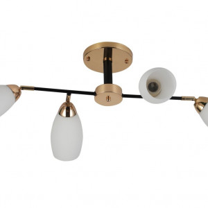 Люстра стельова Sirius 07086/4 GD+Matte black на 3 плафона