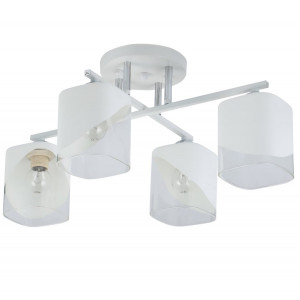Люстра стельова Sirius 07245/4 Matte White+CR на 4 плафони