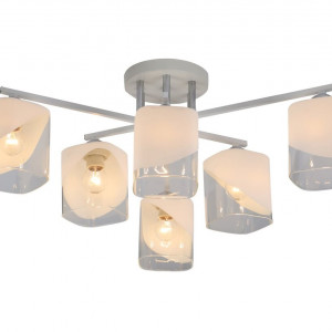 Люстра стельова Sirius 07245/6 Matte White+CR на 6 плафонiв