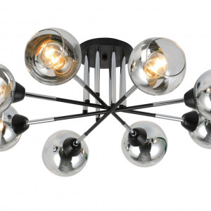 Люстра стельова Sirius 07268/8 Matte Black+CR на 8 плафонiв