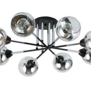 Люстра стельова Sirius 07268/8 Matte Black+CR на 8 плафонiв
