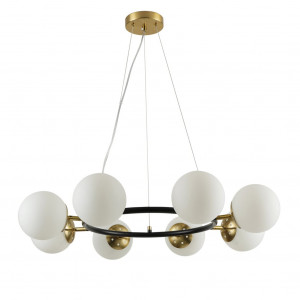 Люстра підвісна молекула 74542/8 CP+Matte Black на 8 плафонів