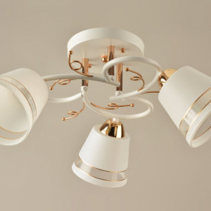 Люстра стельова Sirius Л 7700/3 WT+FG на 3 плафони