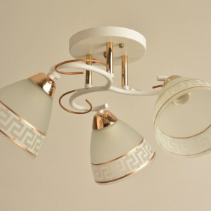 Люстра стельова сучасна Sirius Л 8114/3 WT+FG на 3 плафони