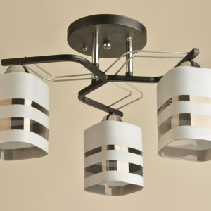 Люстра стельова Sirius Л 8160/3A BK+CR на 3 плафони