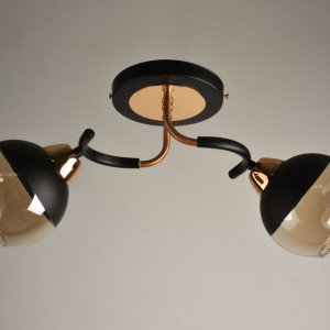 Люстра стельова Sirius Л 7572/2 BK+FG на 2 плафони