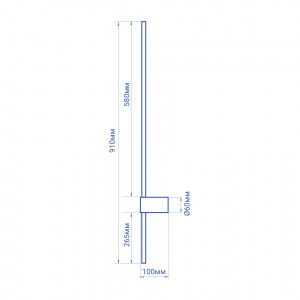 Настінний накладний світлодіодний  світильник Feron AL8130 10W чорний