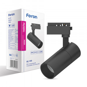 Трековий світлодіодний світильник Feron AL140  20W чорний