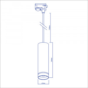 Підвісний трековий світильник Feron ML328-TR GU10 IP20 білий