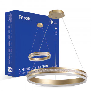 Світлодіодна люстра Feron AL6610 SHINE LEVITATION 50Вт 4000К IP20 золото