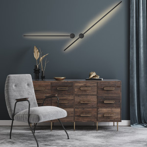 Настінний накладний світлодіодний  світильник Ardero AL8130ARD 15W чорний