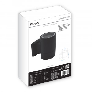 Архітектурний світильник Feron DH0701 Е27 IP54 чорний