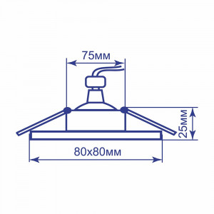 Неповоротний вбудований світильник Feron DL6300 G5.3 чорний