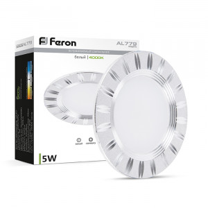 Світлодіодний світильник Feron AL779 5W срібло