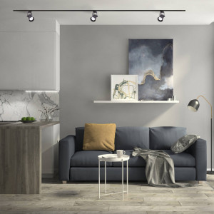 Трековий світильник під лампу Feron AL157 Е27 IP40 чорний