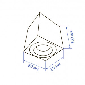 Накладний неповоротний світильник Feron МL303-А GU10 IP20 білий