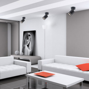 Накладний поворотний світильник Feron ML318 GU10 IP20 чорний