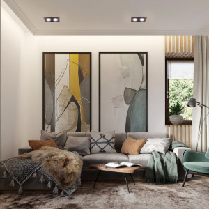 Вбудований поворотний світильник Feron DL6222 чорний