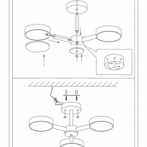 Світлодіодна люстра з пультом Ardero AL6193ARD SCANDY 40Вт 3000-6500К IP20