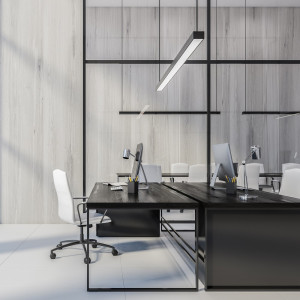 Світлодіодний лінійний світильник Ardero AL4010 30W 4000K чорний