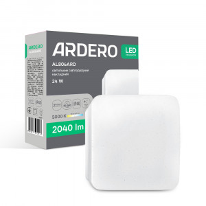 Накладний квадратний світлодіодний світильник Ardero 24Вт 5000К IP40 AL806ARD (80299)