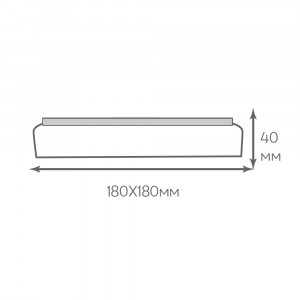 Накладний квадратний світлодіодний світильник Ardero 24Вт 5000К IP40 AL806ARD (80299)
