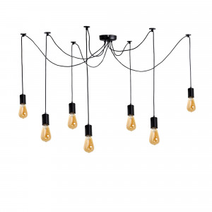 Люстра павук (підвісний світильник) Spider-7 Black