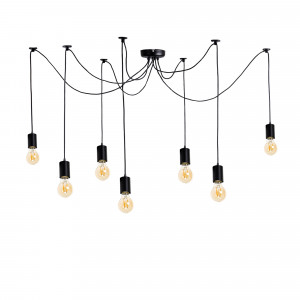 Люстра павук (підвісний світильник) Spider-7 Black