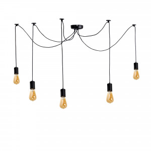 Люстра павук (підвісний світильник) Spider-5 Black