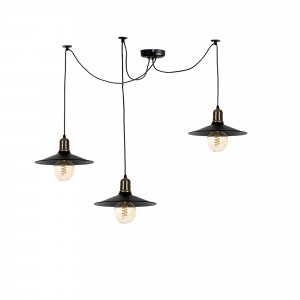 Люстра павук (підвісний світильник) Chicago P260 Spider-3 Black