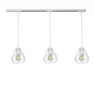 Трековий світильник на три плафони підвісний Track-3 Bevel TP165-1000-3 White Трековий світильник на три плафони підвісний Track-3 Bevel TP165-1000-3 White