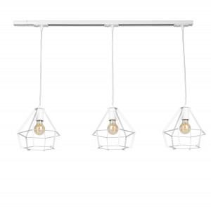 Трековий світильник на три плафони підвісний Track-3 ArtS3 TP200-1000-3 White Трековий світильник на три плафони підвісний Track-3 ArtS3 TP200-1000-3 White