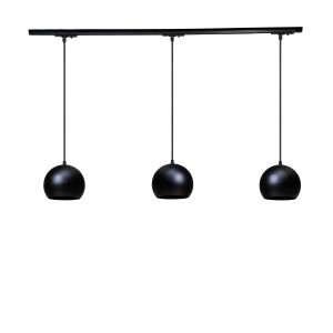 Трековий світильник на три плафони підвісний Track-3 Bowl TP150-1000-3 Black Трековий світильник на три плафони підвісний Track-3 Bowl TP150-1000-3 Black